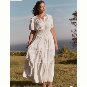 Anthropologie White Maxi Dress